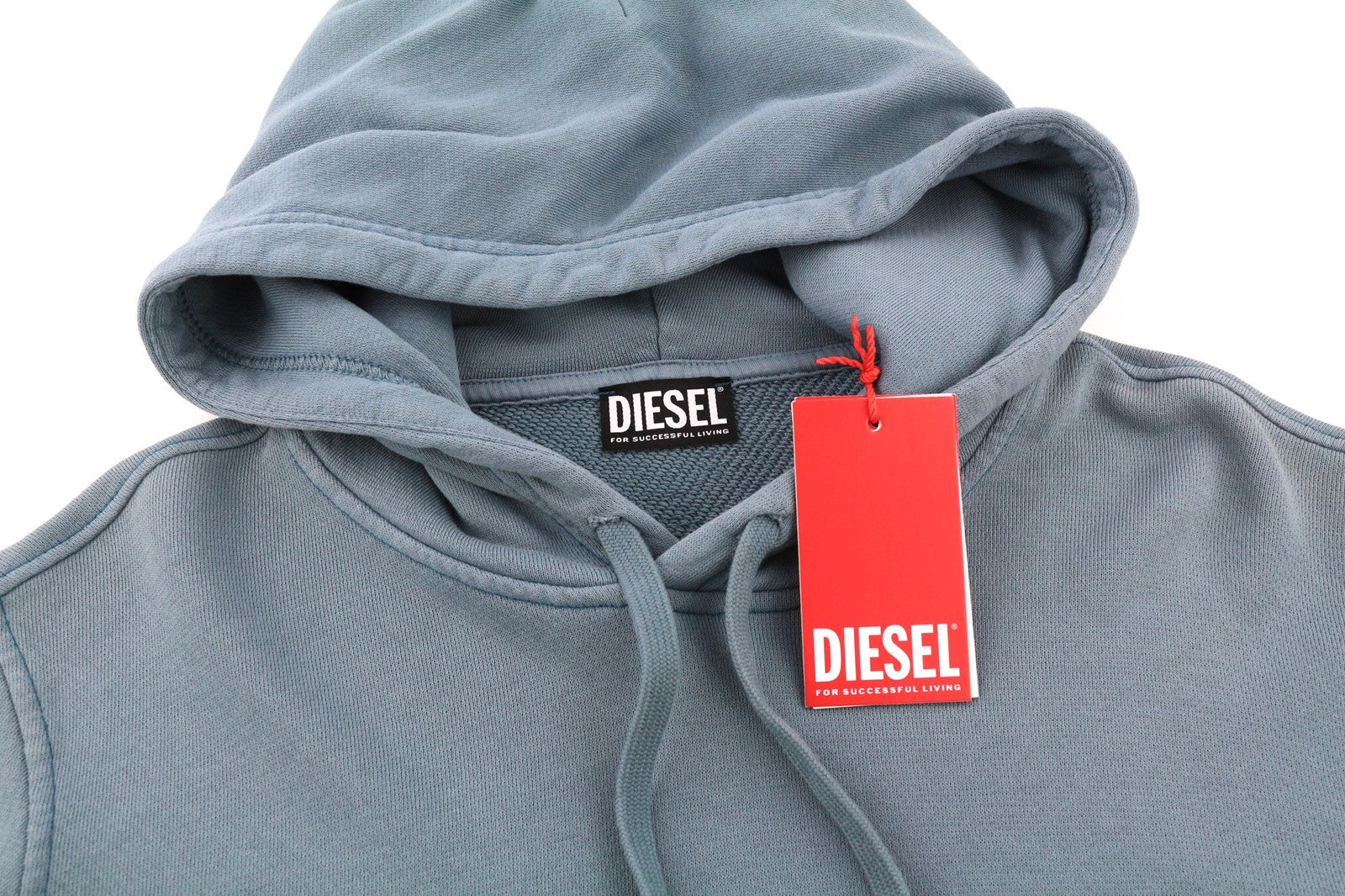 DIESEL S-Ginn-Hood Mens Hoodie S Blue Hooded Kangaroo Straps  RRP€175