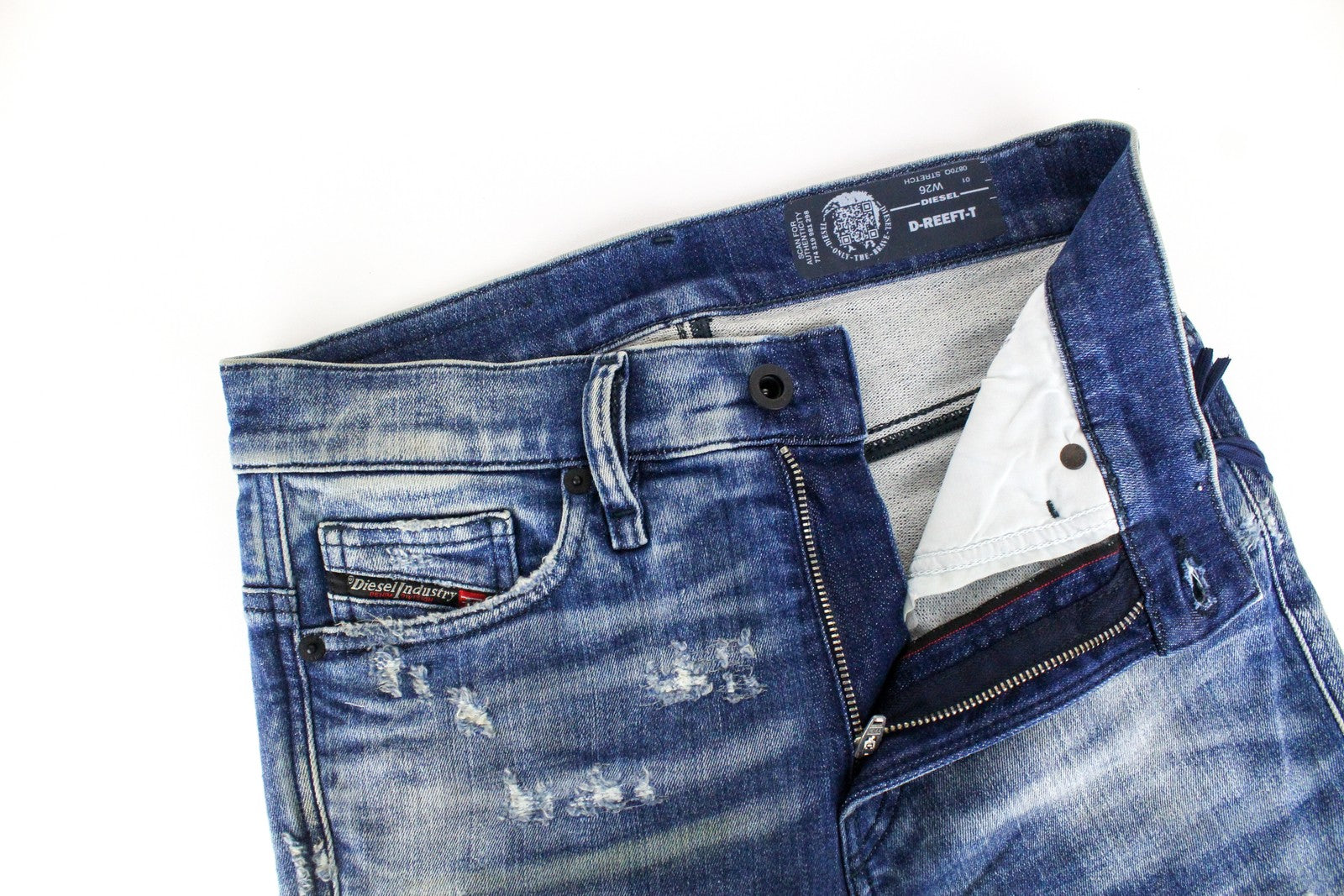 DIESEL D-Reeft-T 0870O Men's W26 Jeans Distressed Jogg Skinny Sweat Boys