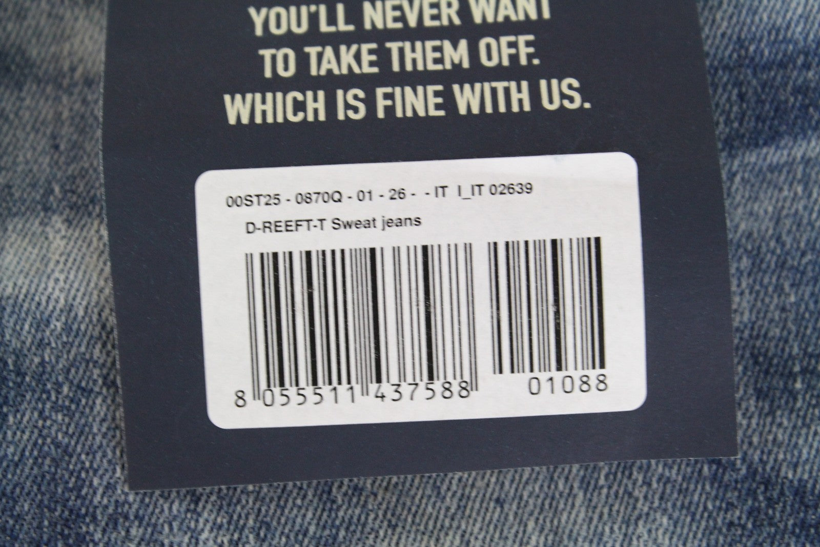 DIESEL D-Reeft-T 0870O Men's W26 Jeans Distressed Jogg Skinny Sweat Boys