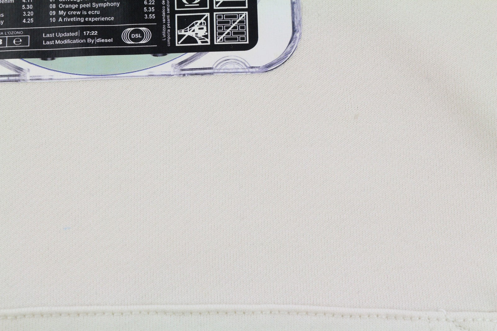 DIESEL S-Ginn-Hood Mens Hoodie M Beige Hooded Kangaroo Straps  RRP€175