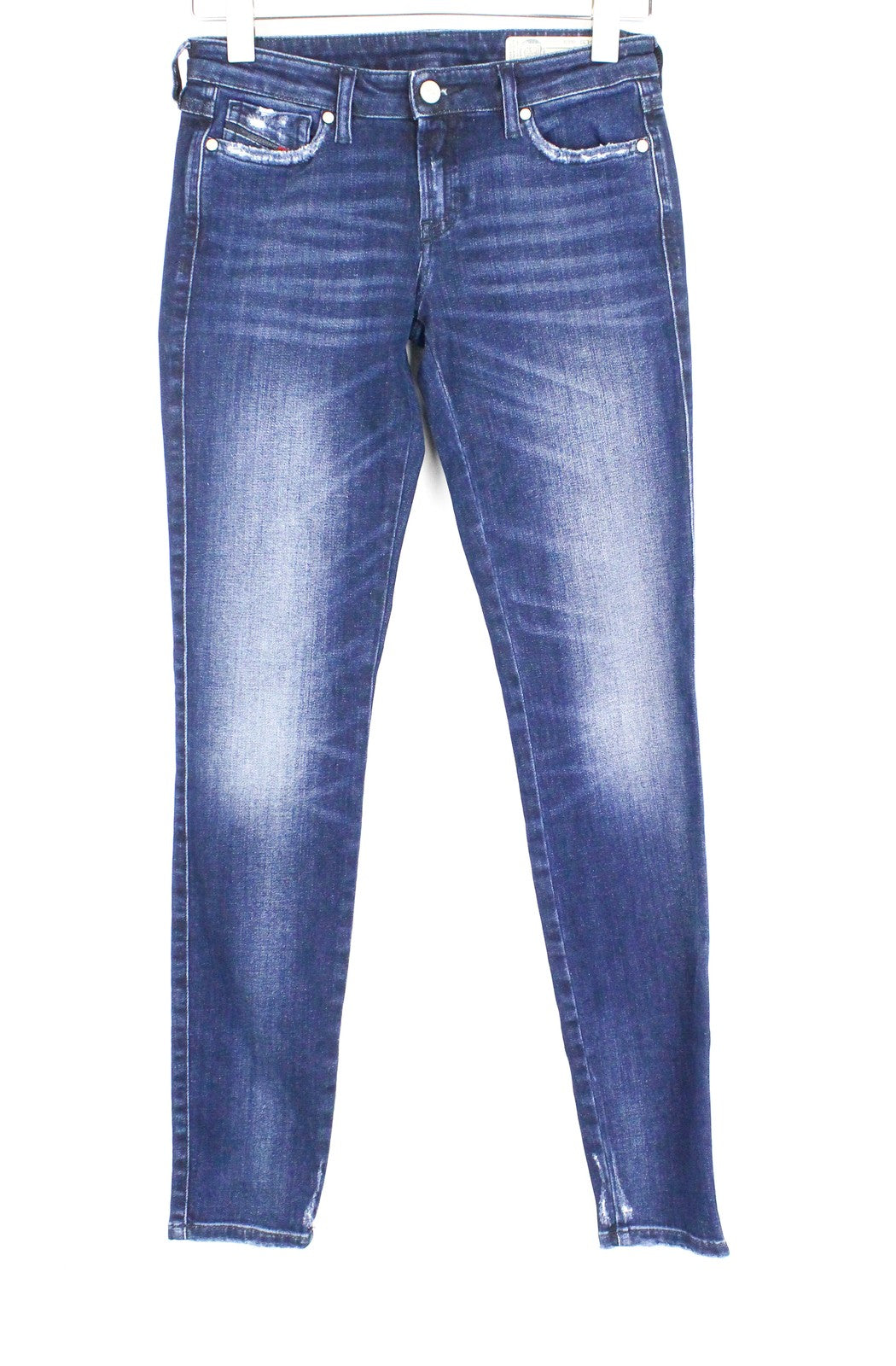 DIESEL Gracey 0687E Women's W24/L32 Low Waist Slim Skinny Girls Jeans Distressed