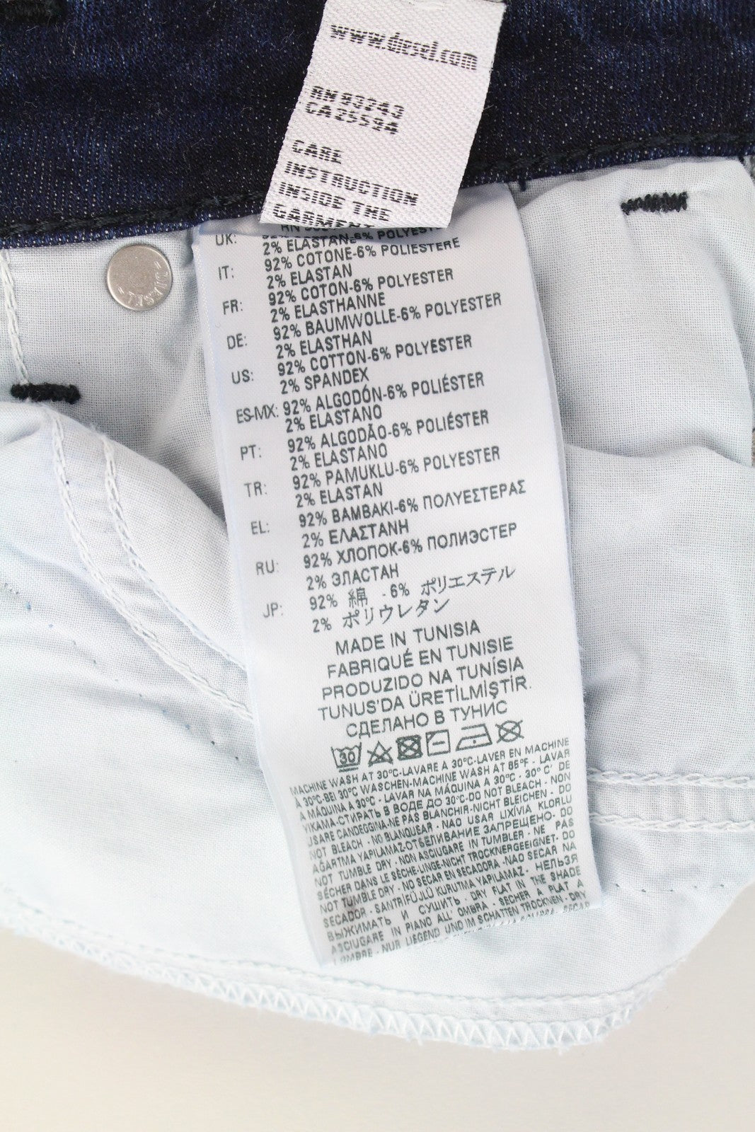 DIESEL Gracey 0687E Women's W24/L32 Low Waist Slim Skinny Girls Jeans Distressed