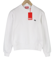 DIESEL F-Reggy-Doval Womens Sweatshirt 2XS White Crew Neck Pullover