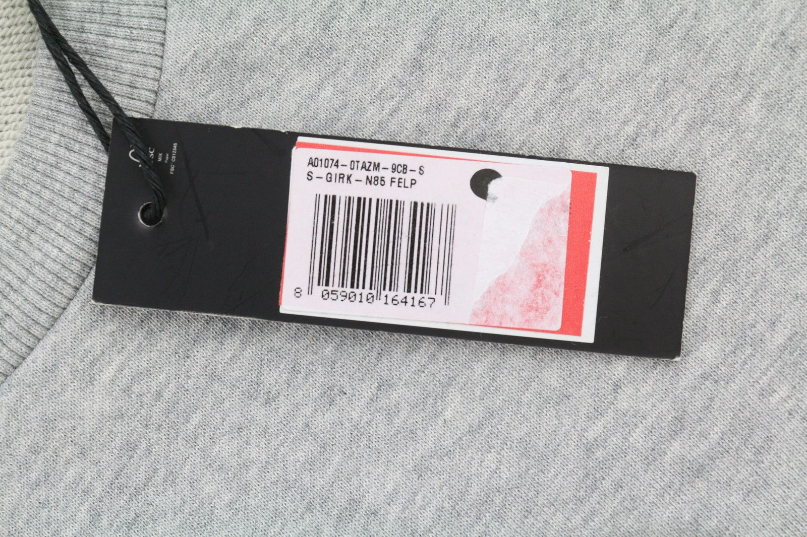 DIESEL S-Girk Mens Sweatshirt S Melange Grey Crew Neck Logos  Pullover