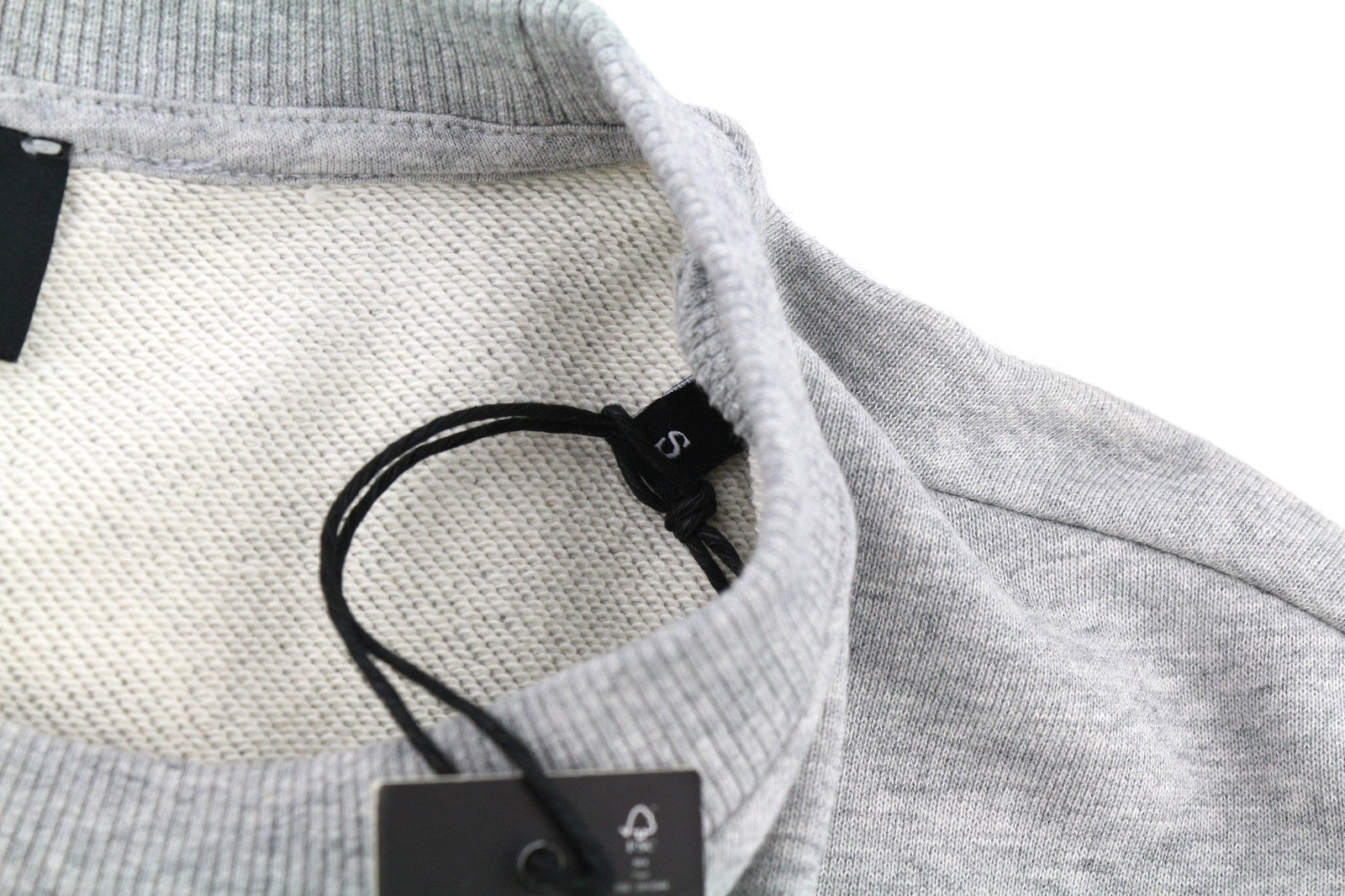 DIESEL S-Girk Mens Sweatshirt S Melange Grey Crew Neck Logos  Pullover