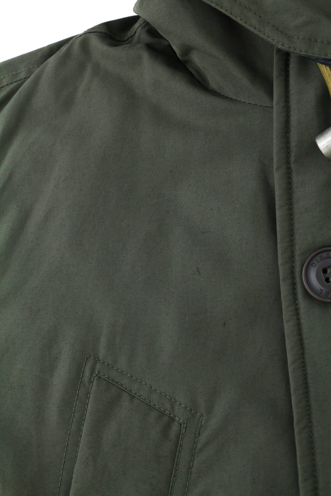 DIESEL W-Colby Mens Jacket S Green Parka Insulated Hooded Pockets RRP€395