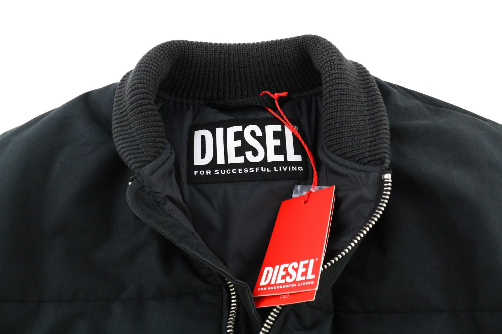 DIESEL W-Spleak Mens Jacket S Black Bomber Zip Lined Insulated RRP€325