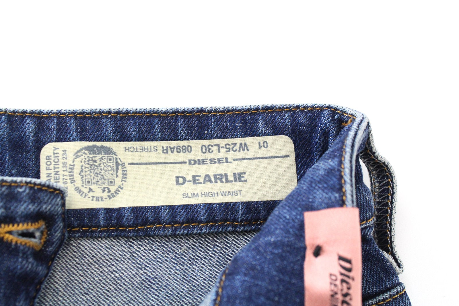 DIESEL D-Earlie 089AR W25/L30 Women Jeans Slim Distressed Zip-Fly High Waisted