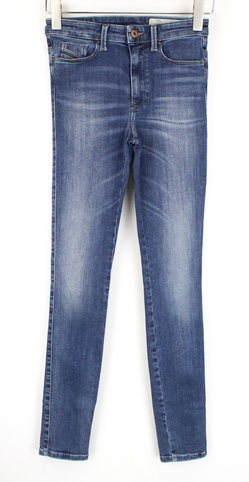 DIESEL Skinzee-High R78Q6 W25/L30 Women Jeans Super Slim-Skinny Fit Washed Blue