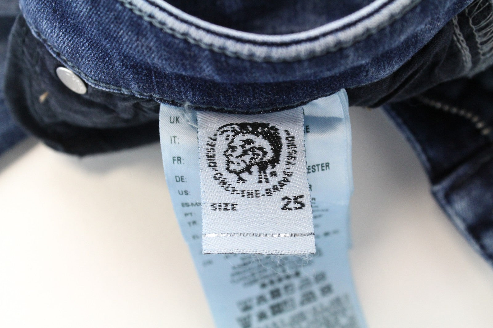 DIESEL Skinzee-High R78Q6 W25/L30 Women Jeans Super Slim-Skinny Fit Washed Blue