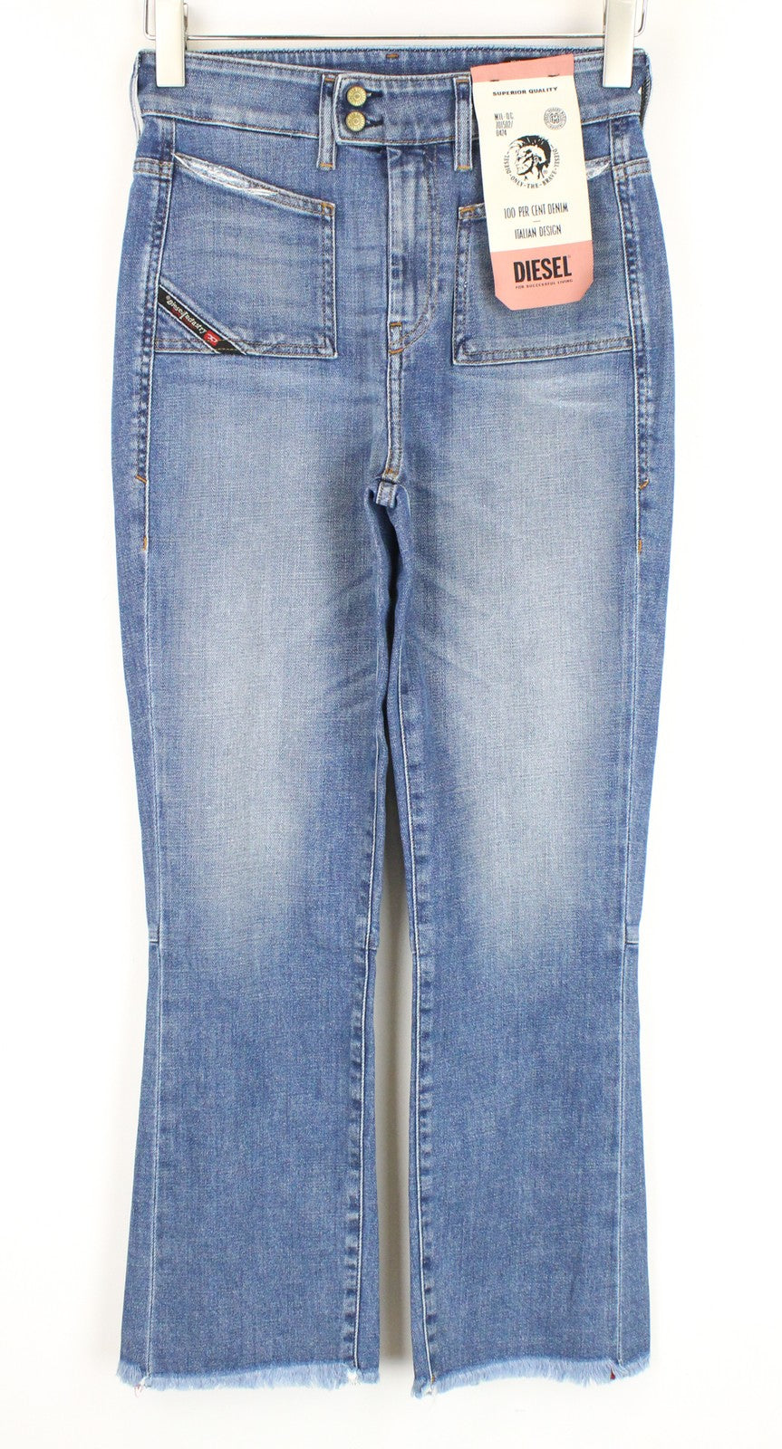 DIESEL D-Earlie 009HG W26/L32 Women Jeans Bootcut-Flare High Waisted Washed Out