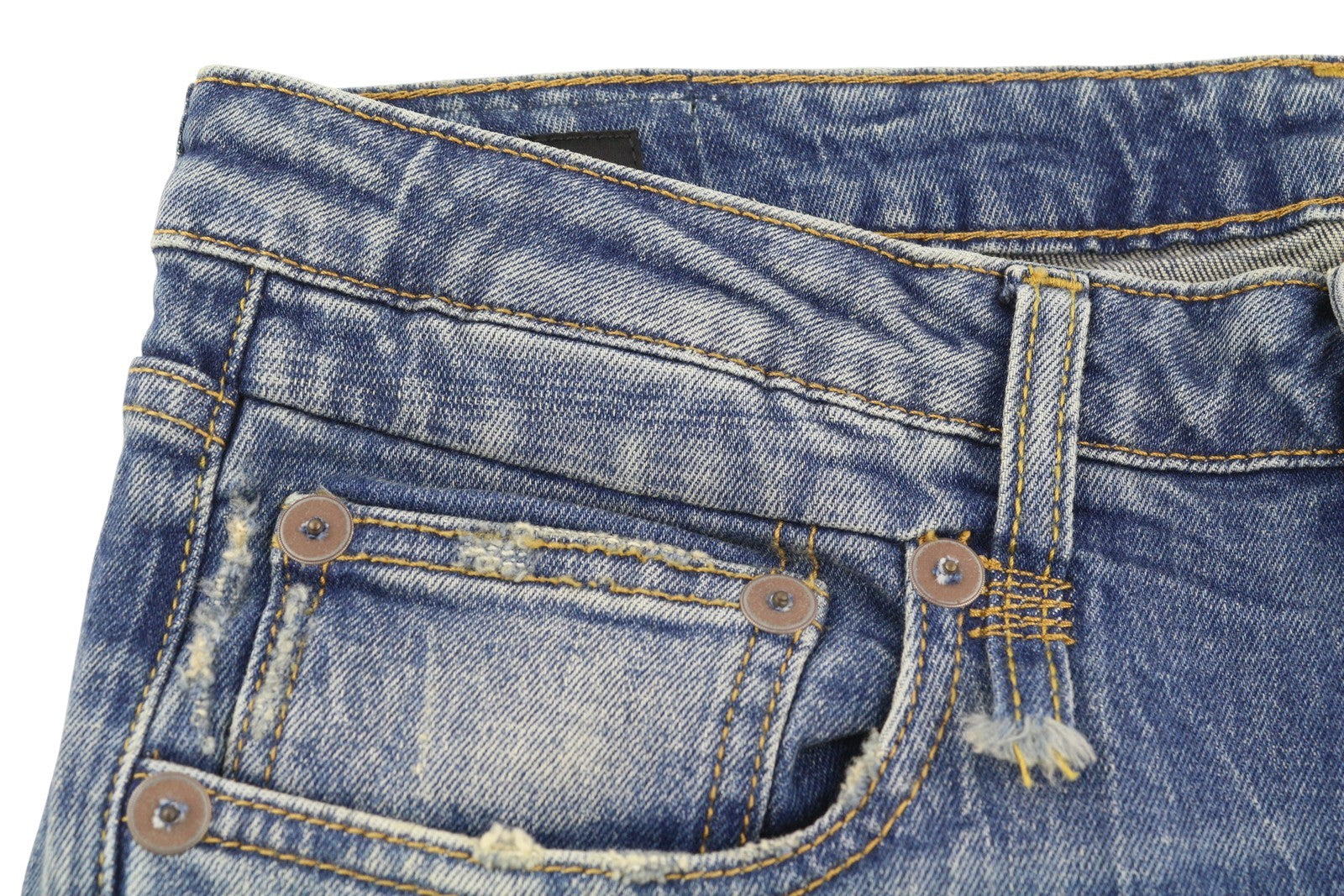 R13 Boy Straight Women Jeans 29 Cropped Ankle Washed Blue Kelly Stretch RRP€645