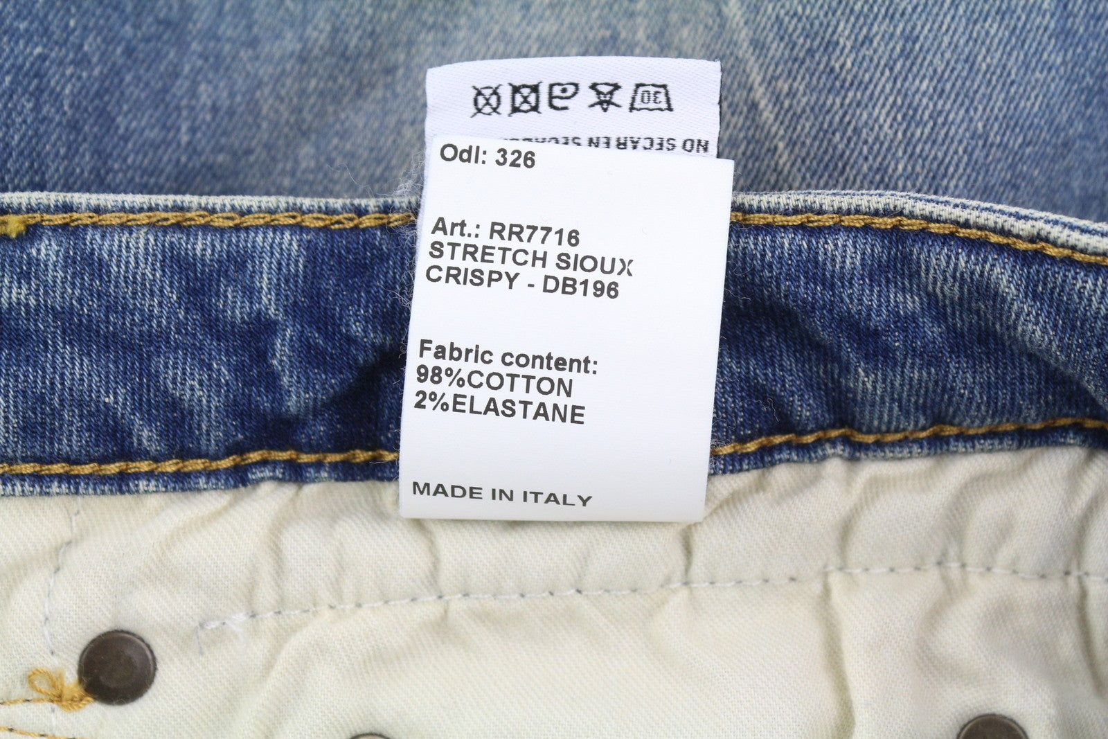 R13 Boy Straight Women Jeans 30 Cropped Ankle Washed Blue Kelly Stretch RRP€645