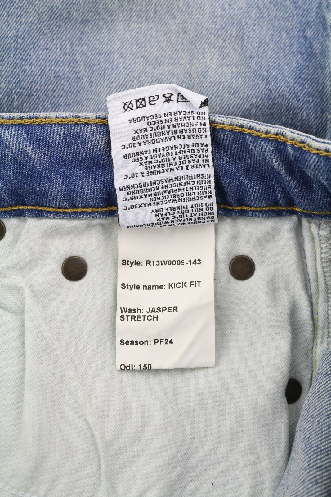 R13 Kick Women Jeans 27 Bootcut  Ankle Length Jasper Stretchy Washed RRP€695