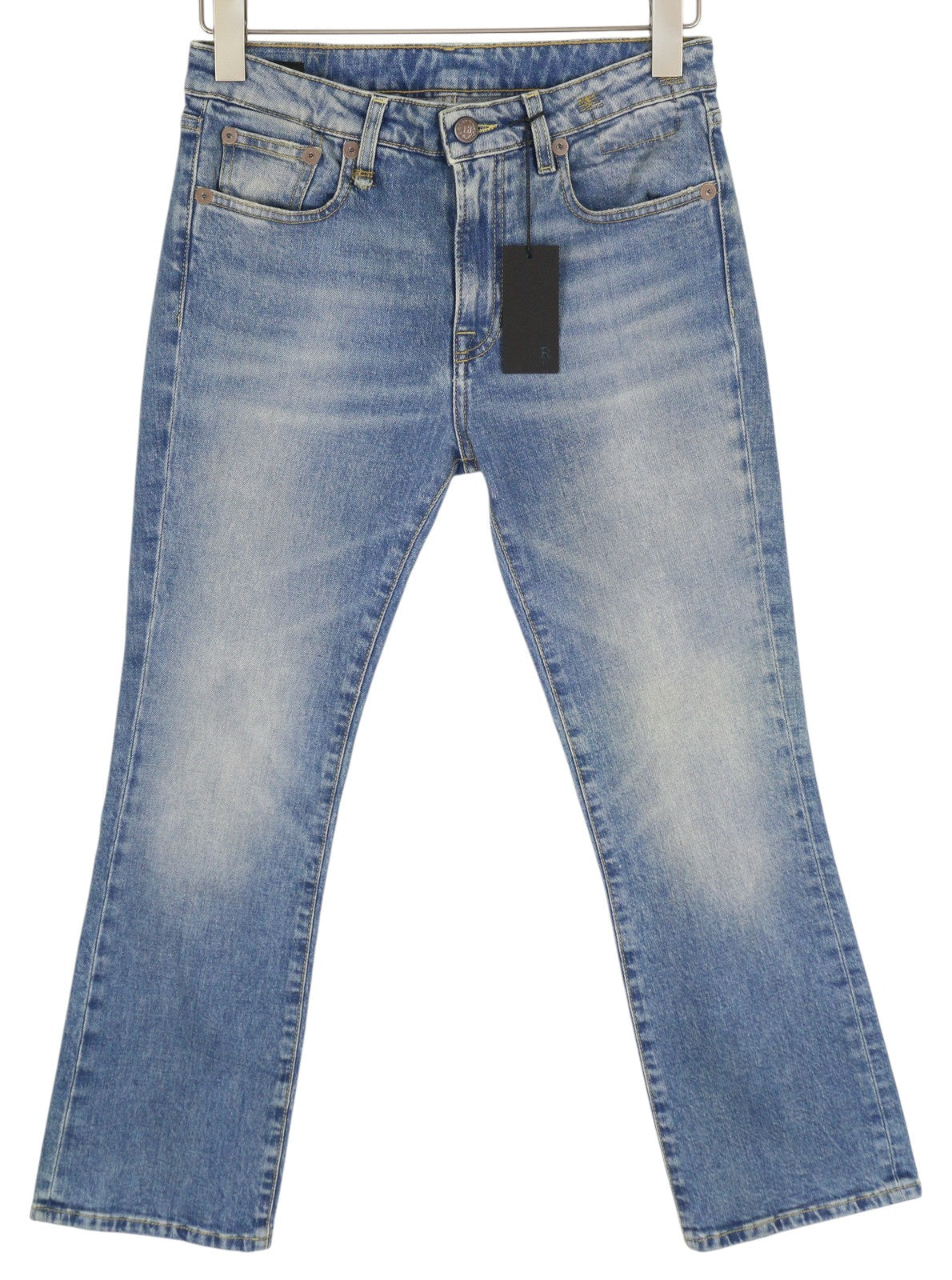 R13 Kick Women Jeans 27 Bootcut  Ankle Length Jasper Stretchy Washed RRP€695