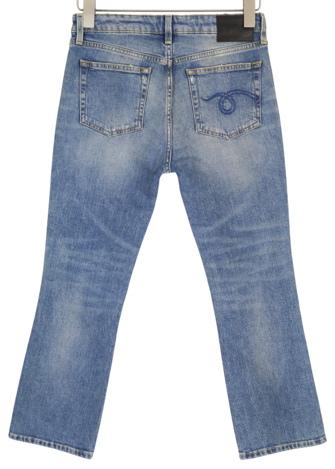 R13 Kick Women Jeans 27 Bootcut  Ankle Length Jasper Stretchy Washed RRP€695