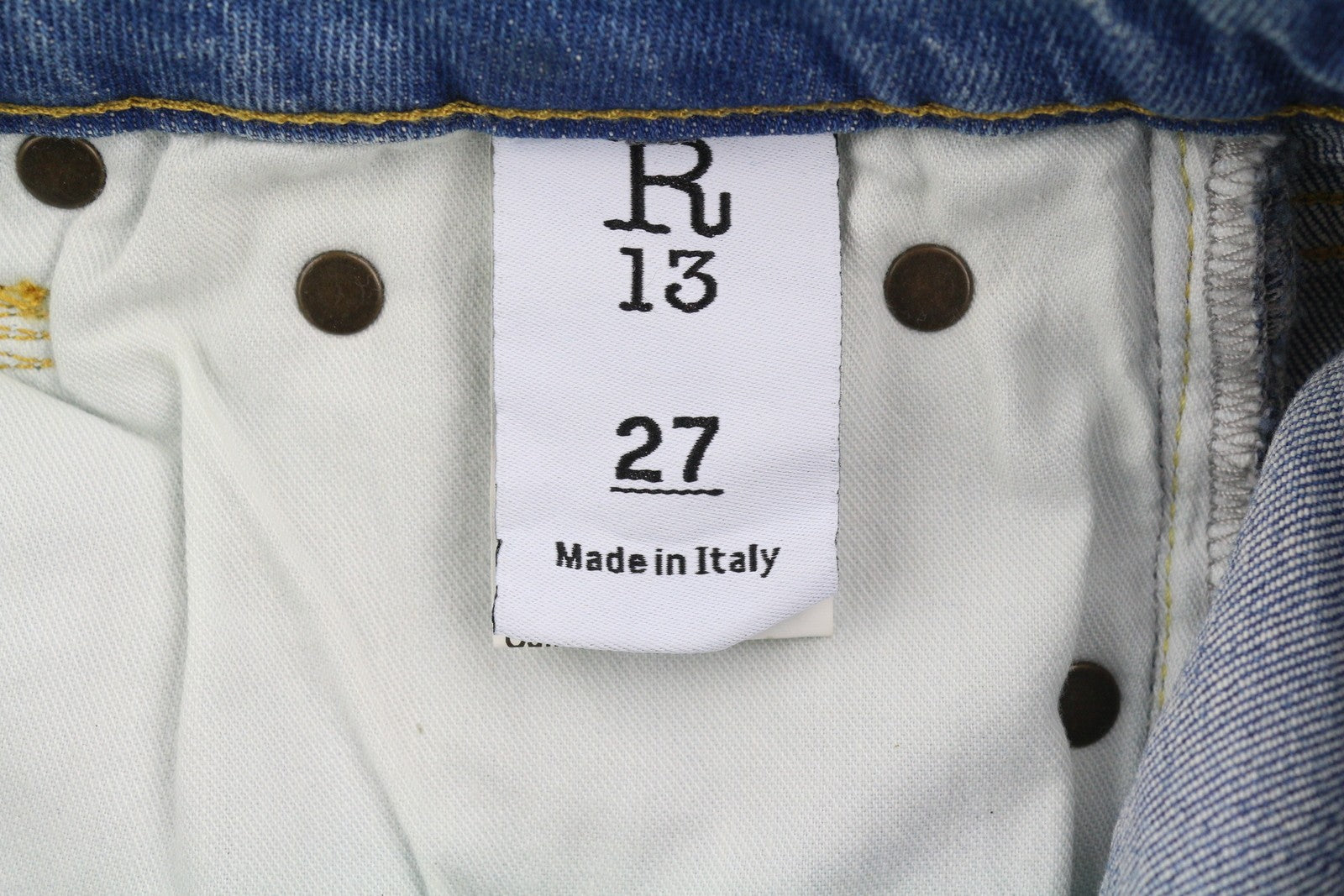 R13 Kick Women Jeans 27 Bootcut  Ankle Length Jasper Stretchy Washed RRP€695