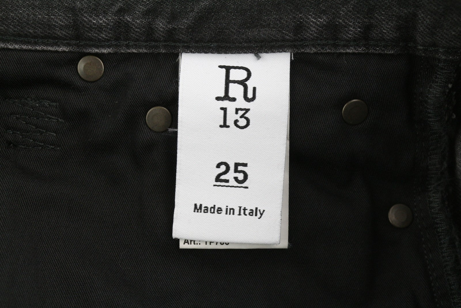 R13 Crop Wide Leg Women Jeans 25 Wilson Black Distress Ankle Length RRP€695