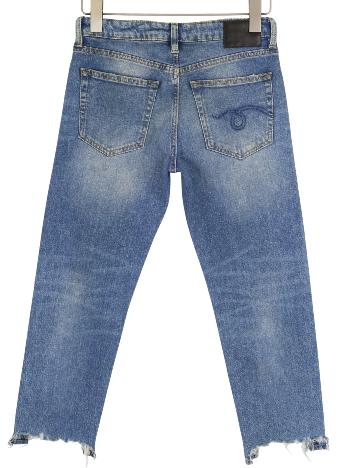 R13 Boy Straight Women Jeans 26 Jasper Stretch Ankle Length Washed RRP€595