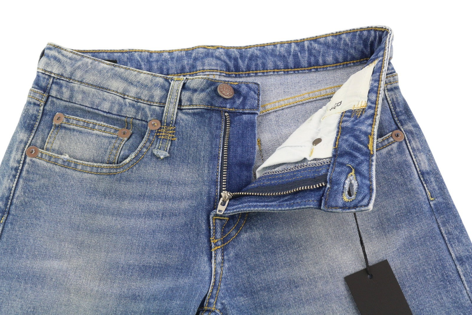 R13 Boy Straight Women Jeans 26 Jasper Stretch Ankle Length Washed RRP€595