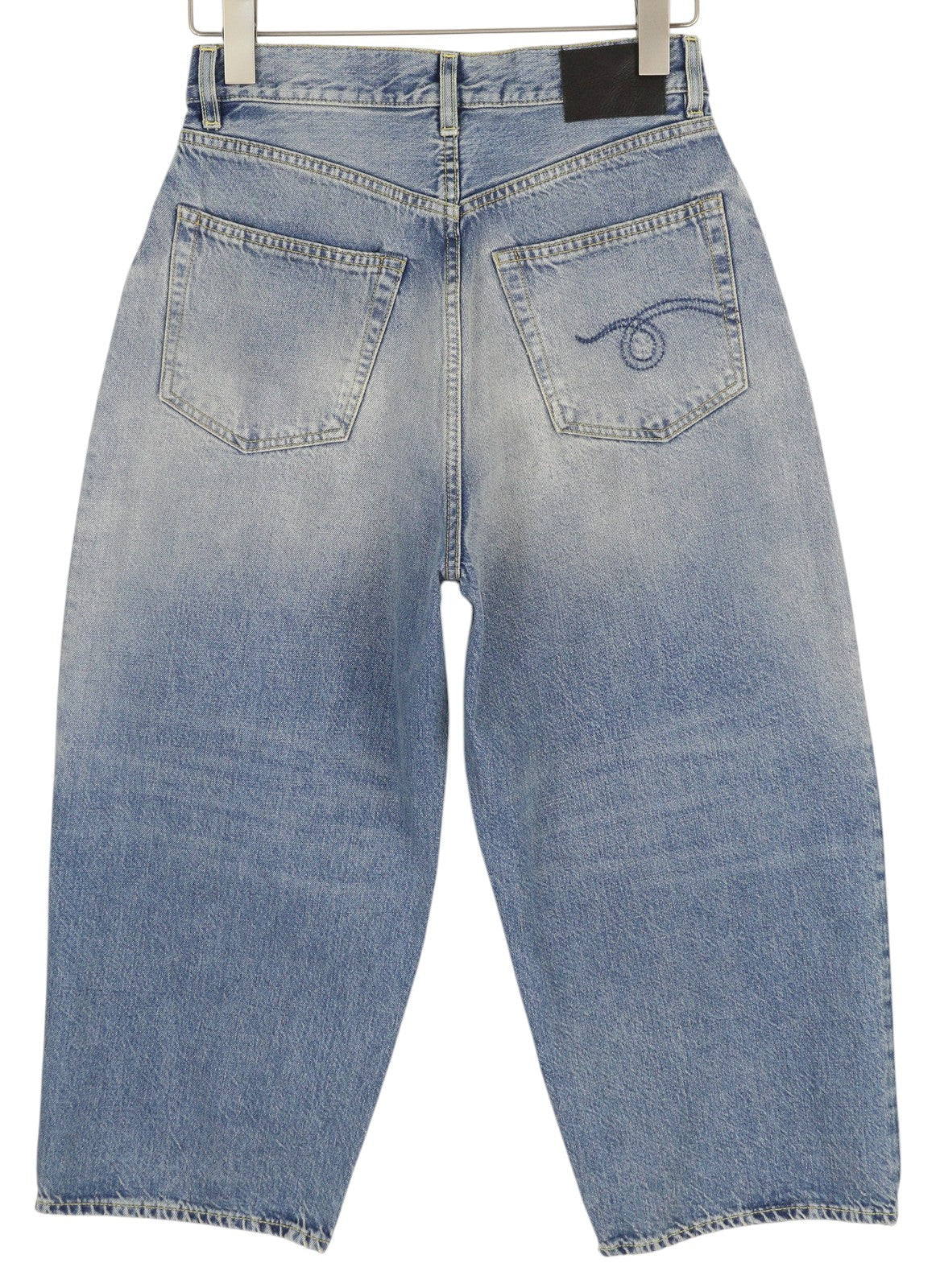 R13 Cropped Wixdeleg Women Jeans 24 Loose Straight Ankle Length Washed RRP€795