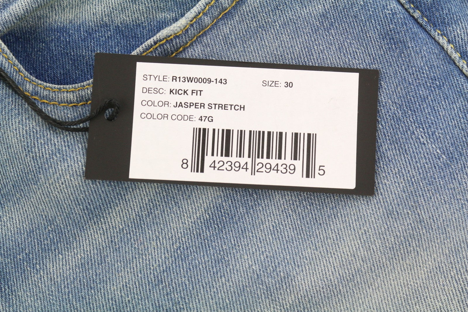 R13 Kick Women Jeans 30 Bootcut  Ankle Length Jasper Stretchy Washed RRP€695