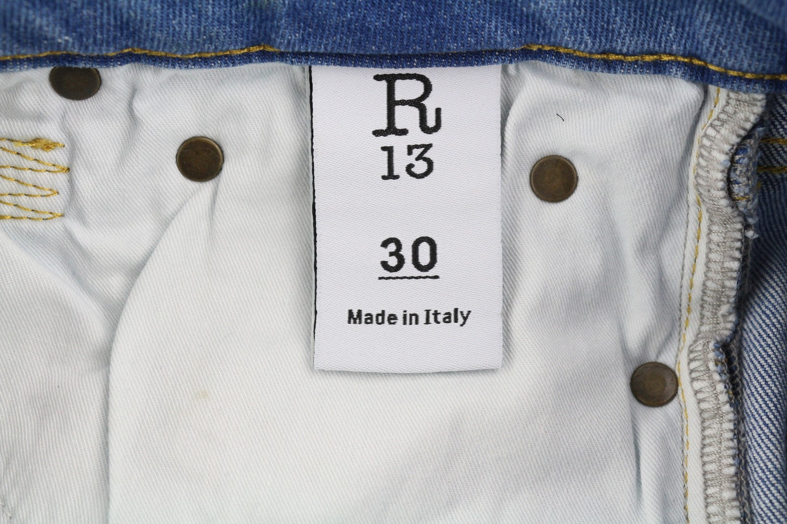 R13 Kick Women Jeans 30 Bootcut  Ankle Length Jasper Stretchy Washed RRP€695