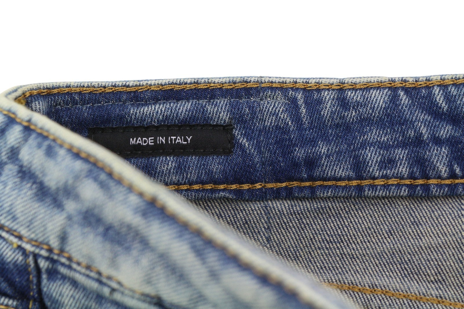 R13 Boy Straight Women Jeans 30 Cropped Ankle Washed Blue Kelly Stretch RRP€645