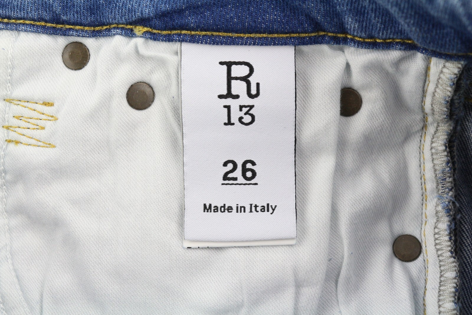 R13 Kick Women Jeans 26 Bootcut  Ankle Length Jasper Stretchy Washed RRP€695