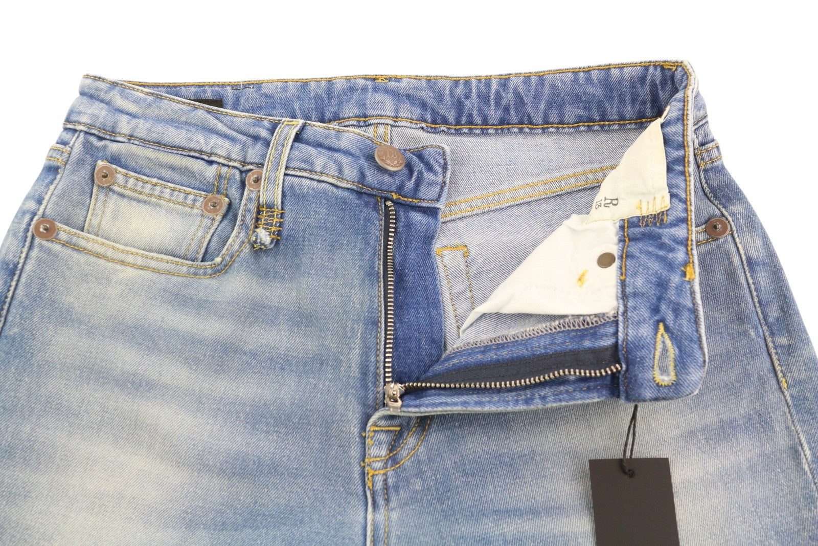 R13 Kick Women Jeans 27 Bootcut Fit Ankle Length Jasper Stretch Washed RRP€695