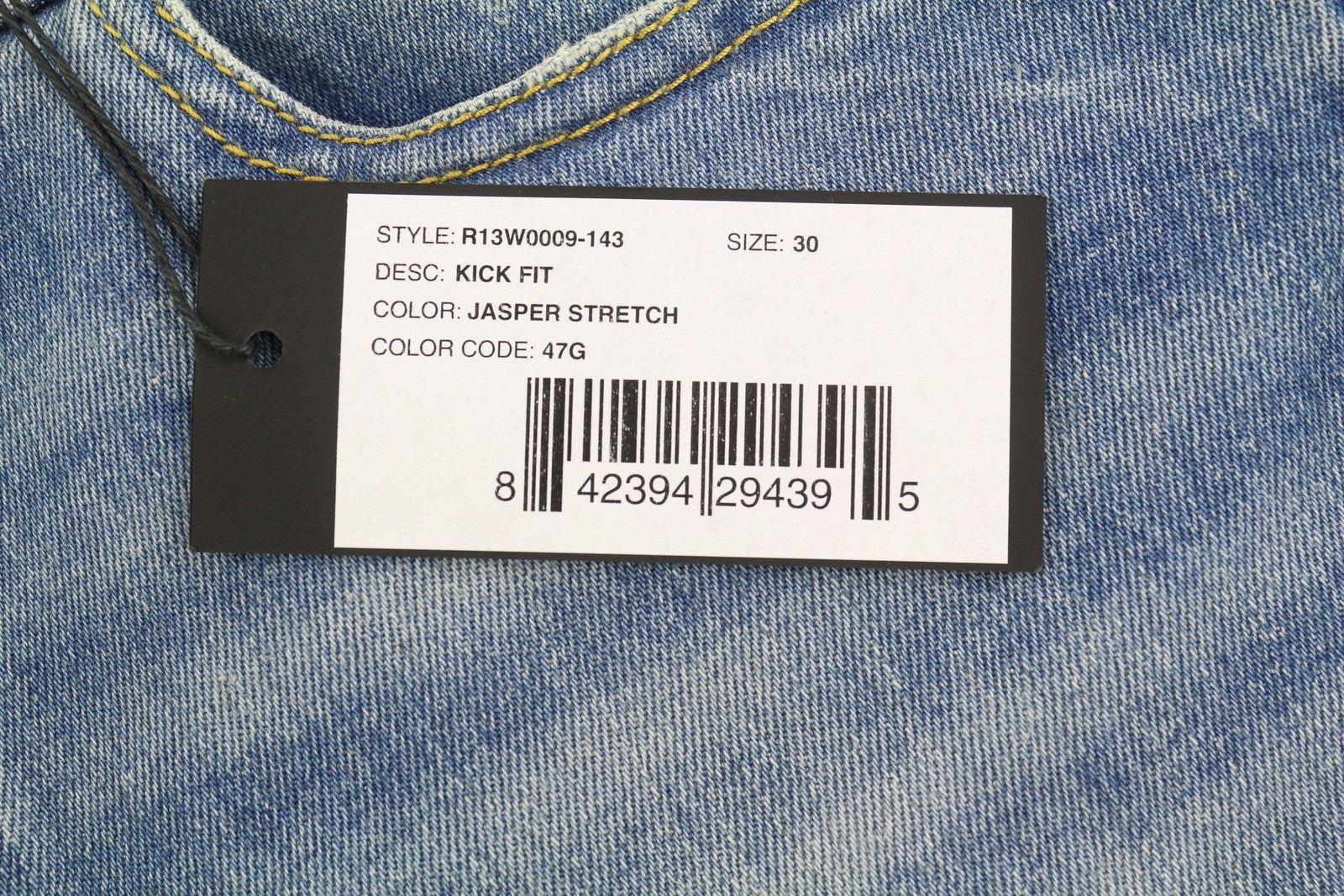 R13 Kick Women Jeans 30 Bootcut Fit Ankle Length Jasper Stretch Washed RRP€695