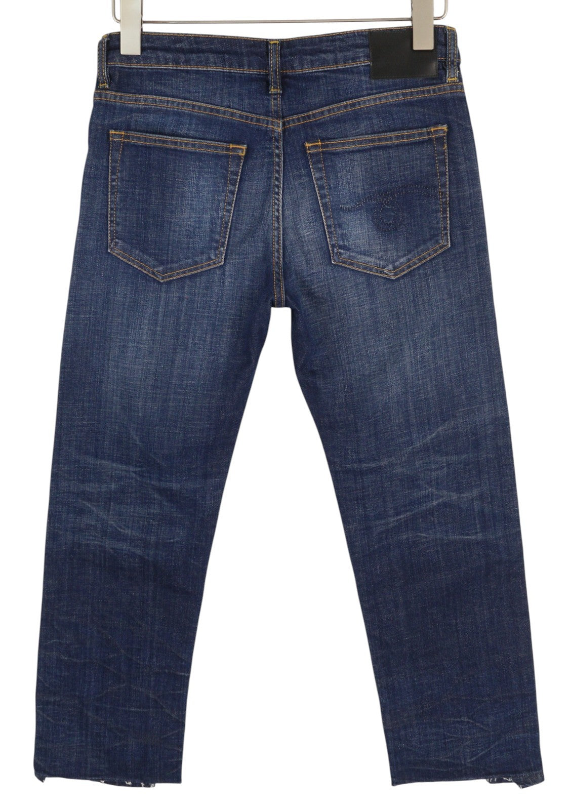 R13 Boy Straight Women Jeans 27 Howell Indigo Washed Ankle Length Zipper Blue