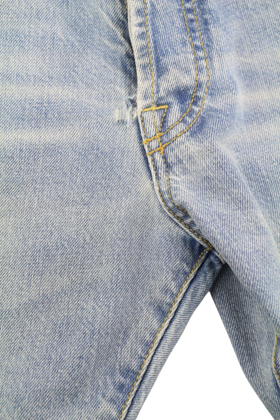 R13 Hayden Relaxed Women Jeans 32 Easton Blue Washed Distressed Ankle Length