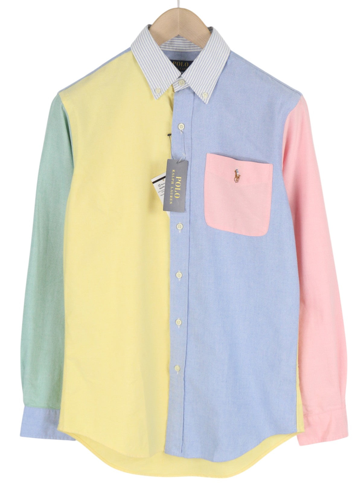 RALPH LAUREN Custom Fit Men Shirt S Multicoloured Oxford Button Up RRP200