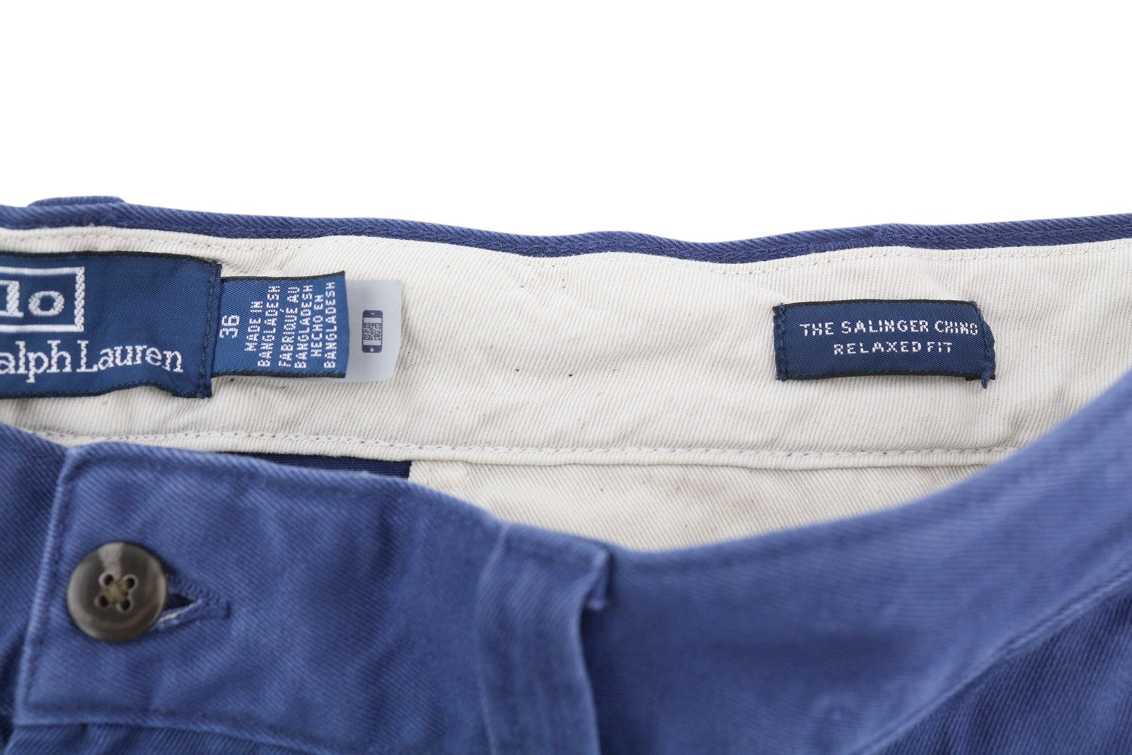 RALPH LAUREN Salinger Chino Relaxed Fit Men Shorts 36 Mid Blue RRP$212