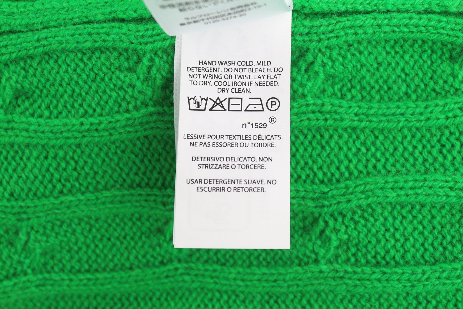 RALPH LAUREN Cashmere Men Jumper 2XL Green Pullover Cable Knit RRP€599