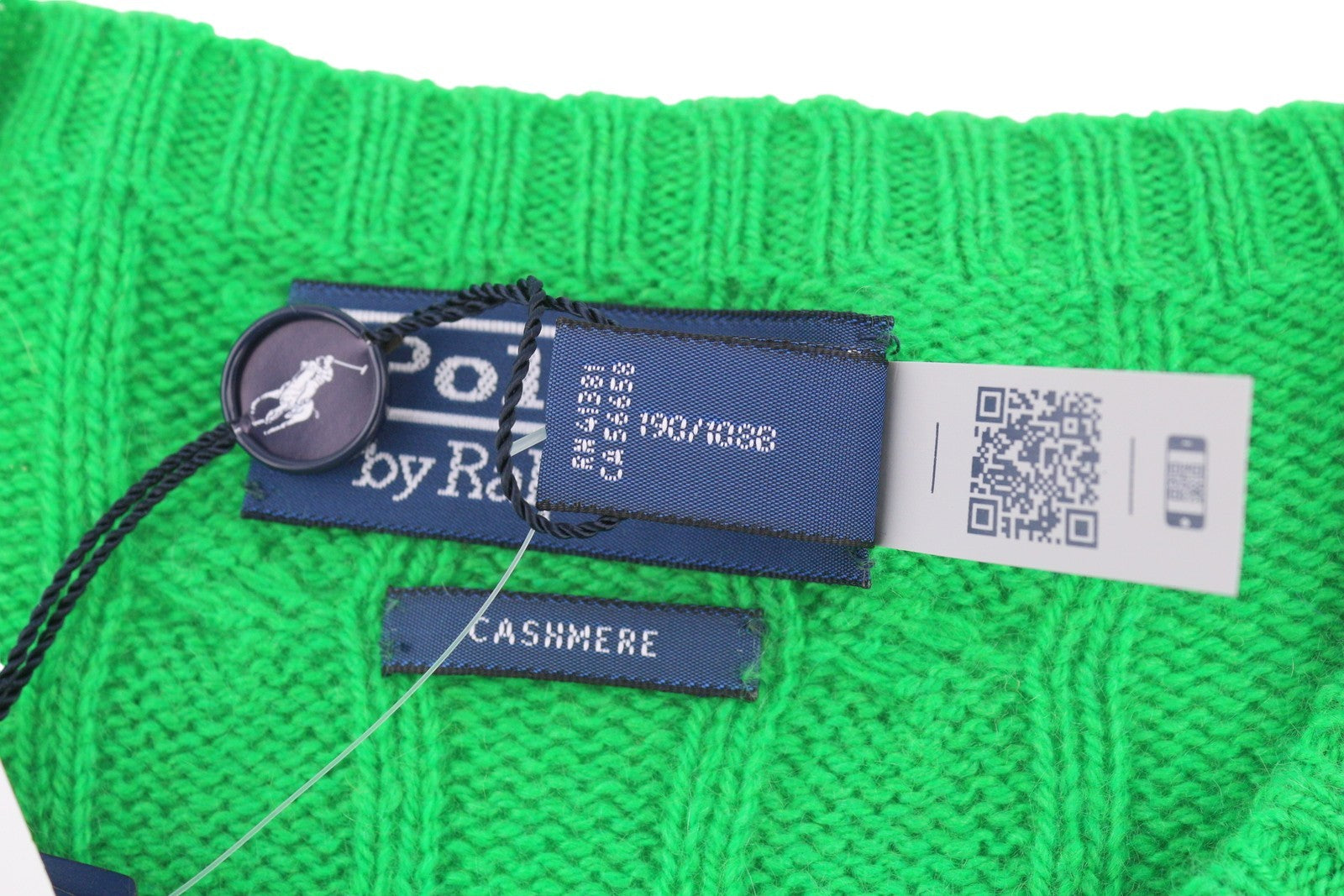 RALPH LAUREN Cashmere Men Jumper 2XL Green Pullover Cable Knit RRP€599