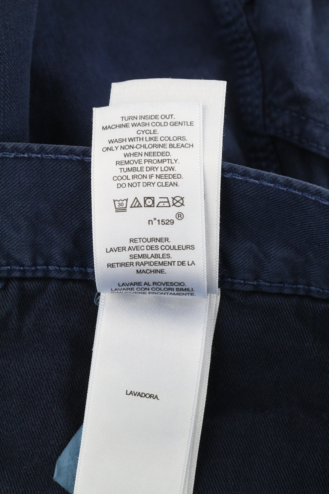 RALPH LAUREN Dungarees Men Shorts 38 Dark Blue Garment-Dyed Cotton Zip Fly