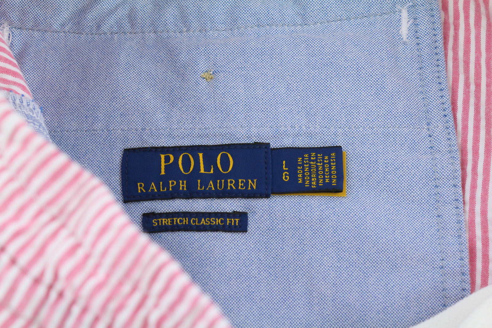 RALPH LAUREN Stretch Classic Fit Men Shorts L Chino Pink Pinstriped RRP€169