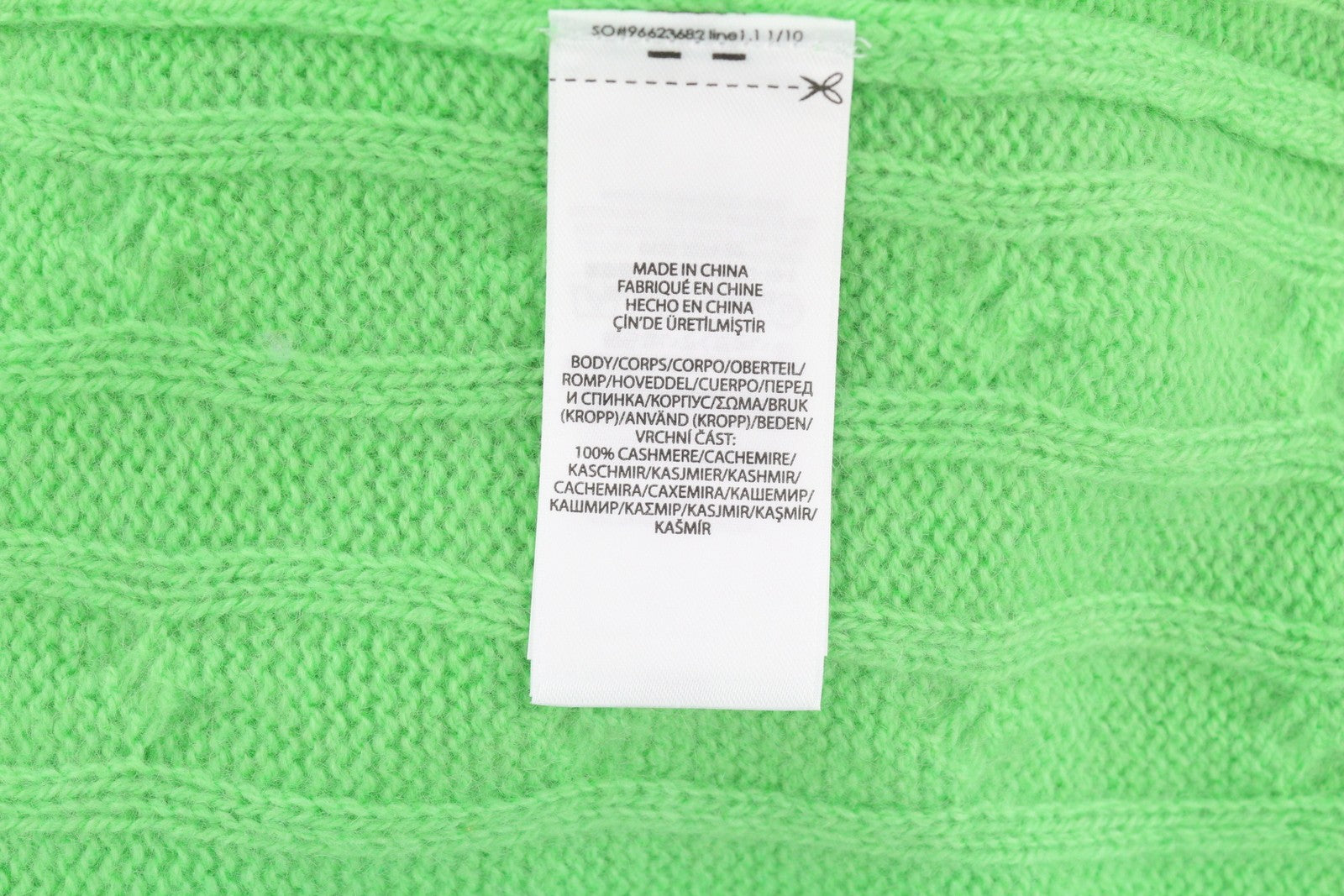 RALPH LAUREN Cashmere Men Jumper XL Green Pullover Cable-Knit Logo RRP€549