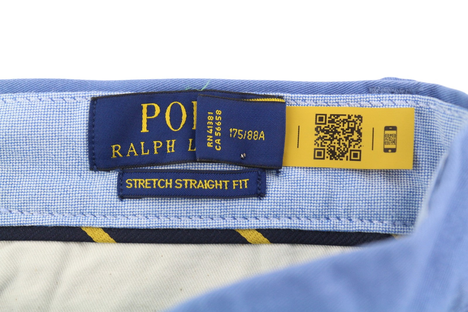 RALPH LAUREN Stretch Straight Fit Men Shorts 34 Chino Blue Zip RRP€160