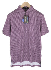 RLX RALPH LAUREN Golf Men T-Shirt S Purple Short Sleeve Patterned Polo Wicking