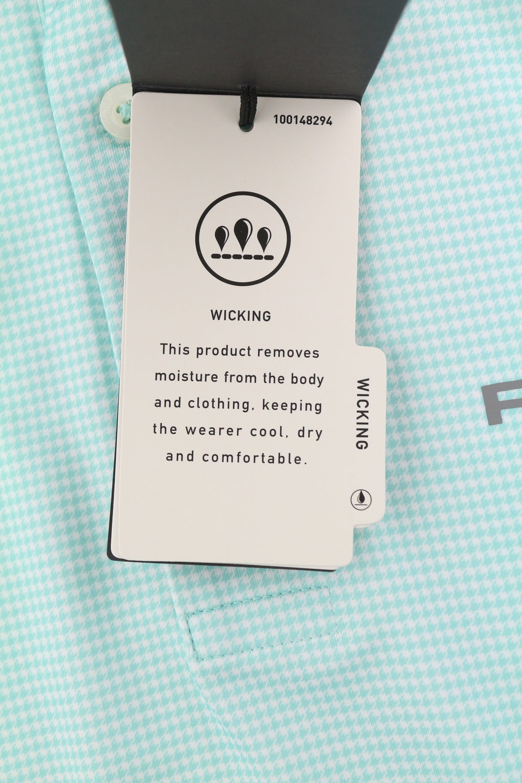 RLX RALPH LAUREN Golf Men T-Shirt S Blue Short Sleeve Houndstooth Polo Wicking