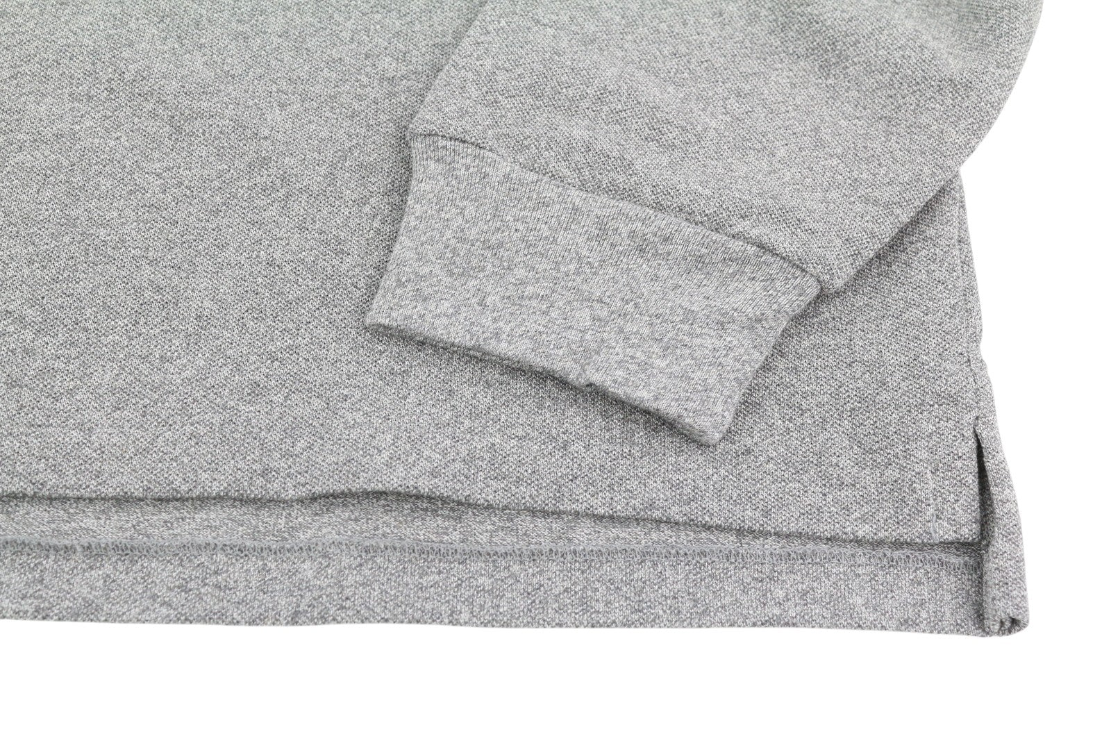 RALPH LAUREN Slim Fit Men T-Shirt 2XL Grey Melange Polo Long Sleeve RRP€135