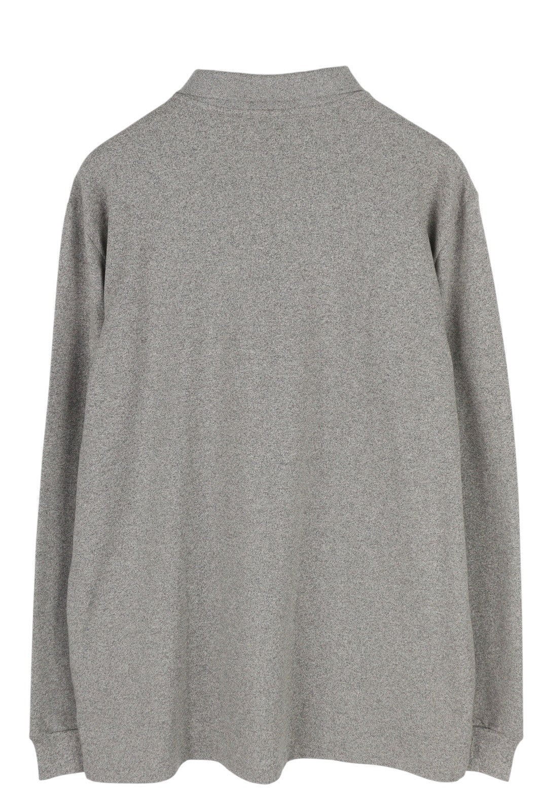 RALPH LAUREN Slim Fit Men T-Shirt 2XL Grey Melange Polo Long Sleeve RRP€135