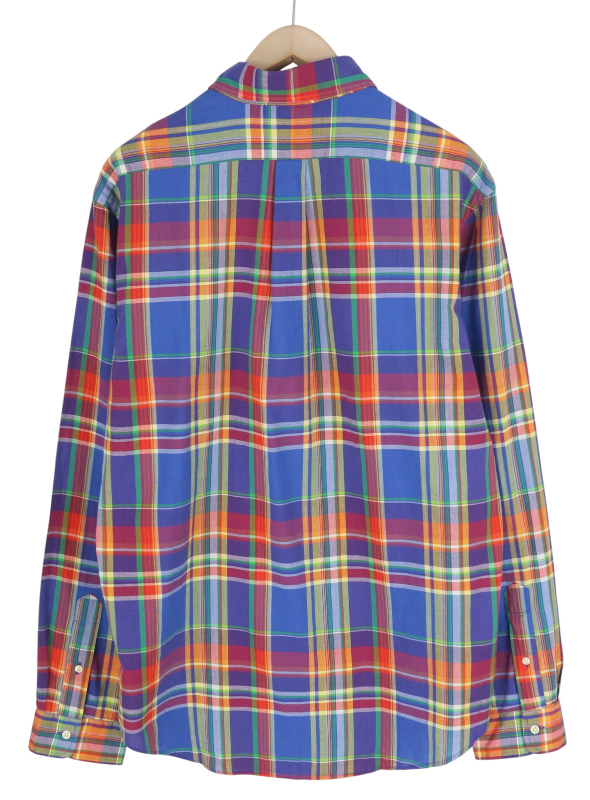 RALPH LAUREN Custom Fit Men Shirt XL Casual Plaid Pattern Button-Up RRP175