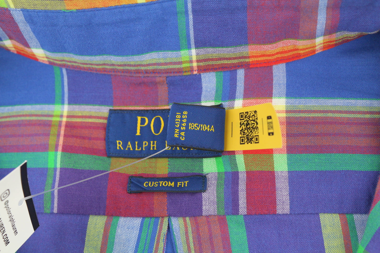 RALPH LAUREN Custom Fit Men Shirt XL Casual Plaid Pattern Button-Up RRP175