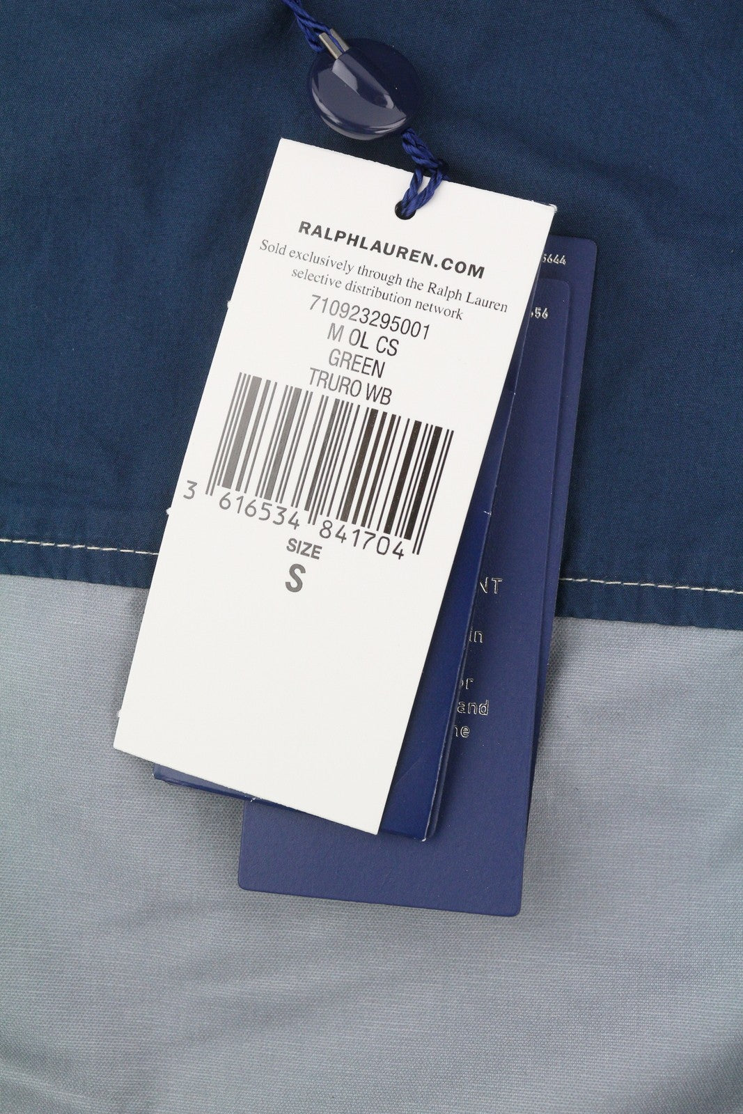 RALPH LAUREN Men Jacket S Green Hooded Windbreaker Water Repellent RRP€1399