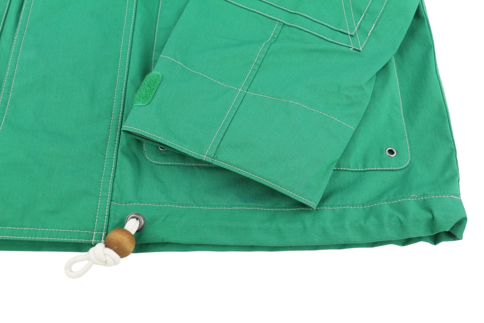 RALPH LAUREN Men Jacket S Green Hooded Windbreaker Water Repellent RRP€1399