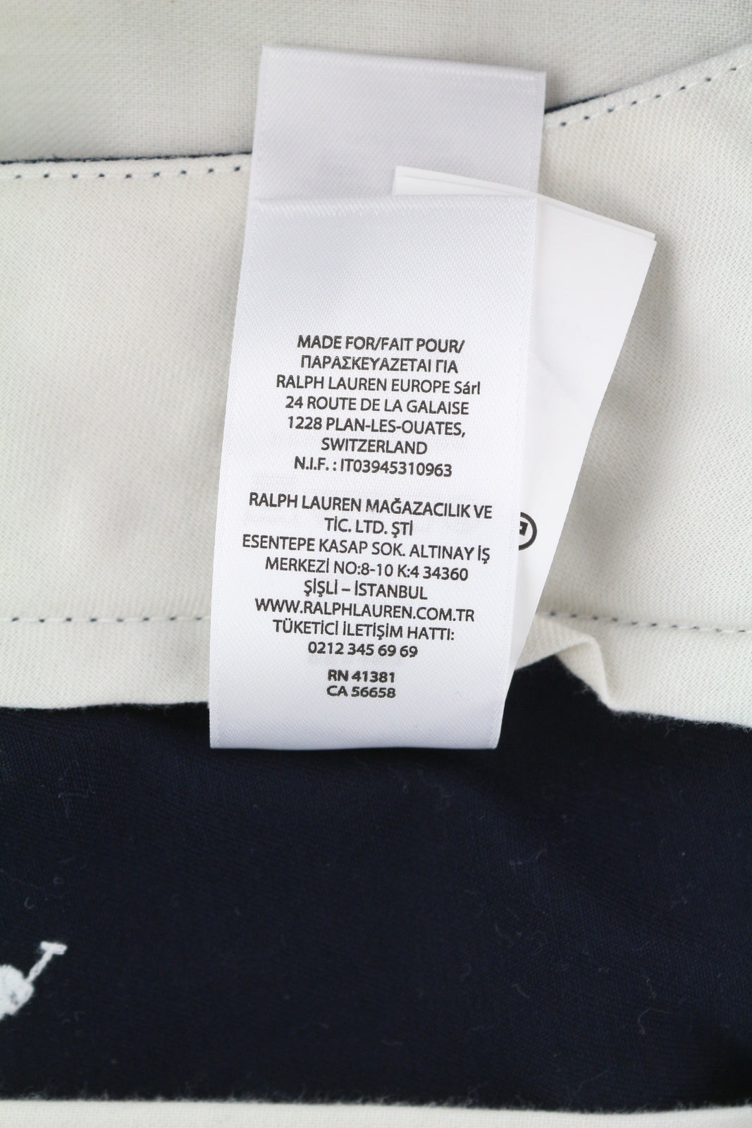 RALPH LAUREN Straight Fit Men Shorts 30 Dark Blue Chino Embroidered Logo